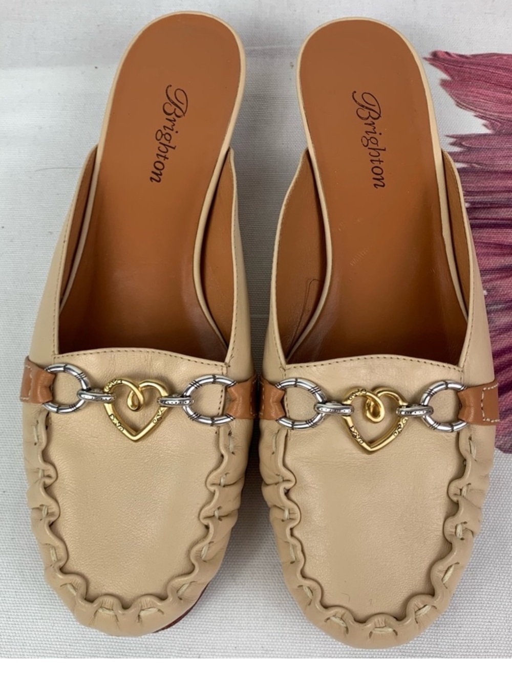 Brighton Ella Loafer Slides Mules Size 8 1/2